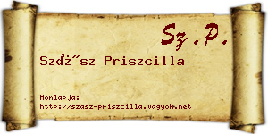 Szász Priszcilla névjegykártya